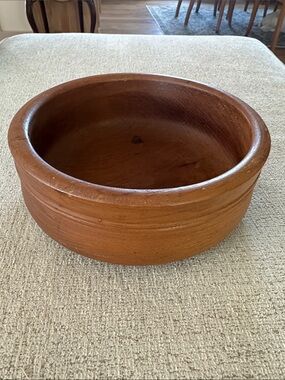 Vintage MCM Winsome Genuine Teak Wood Salad Bowl 9.5” - Thailand